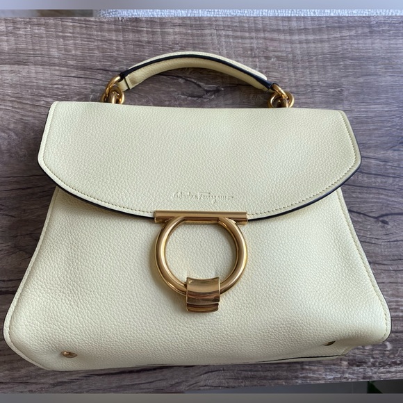 NEW‼️ Salvatore Ferragamo Mini Gancini Top Handle Calfskin Bag - Picture 6 of 16